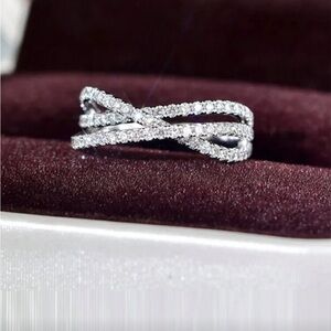 Silver cz ring